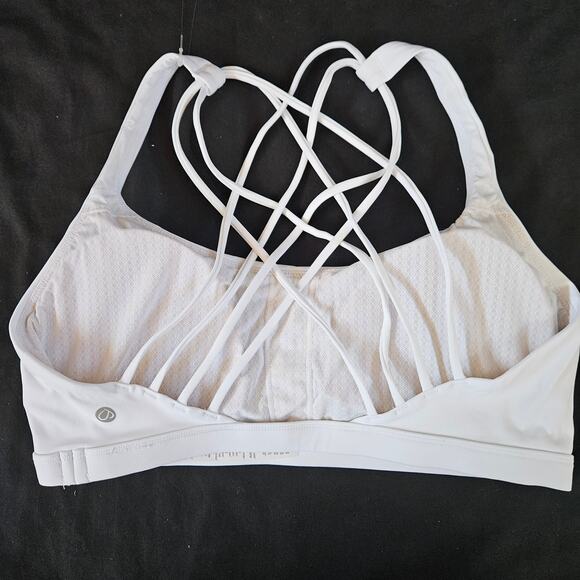 CRZ Yoga Strappy Yoga Bra White Size M new WITHOUT TAG PICTURED Padded - Picture 2 of 4
